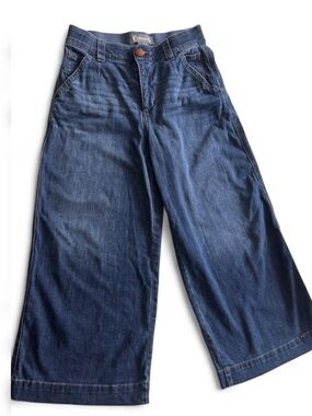 Democracy "Ab"solution Skyrise Wide Leg Crop Utility Jeans - Size 8